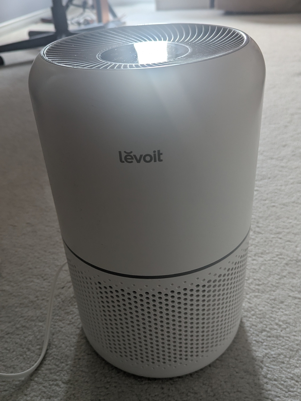 Levoit White Compact Air Purifier - Quiet Home Air Cleaner